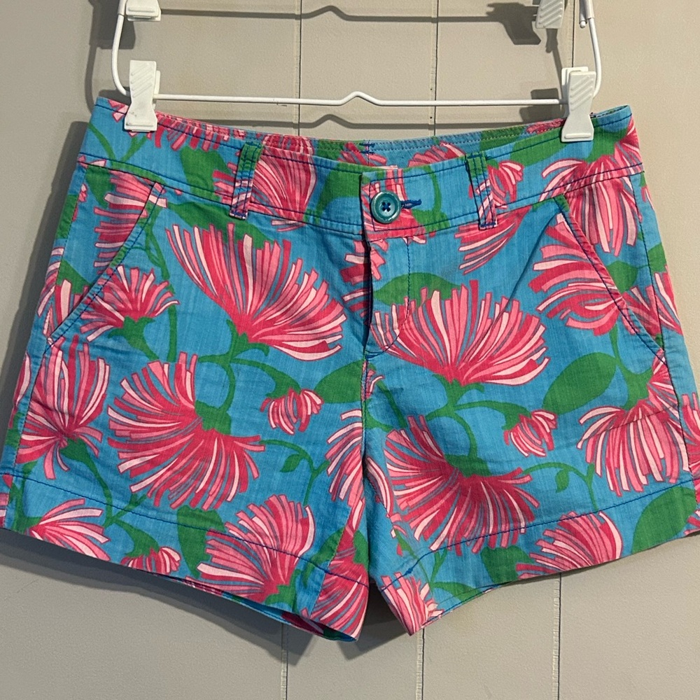 Lilly Pulitzer Blue and Pink Floral Shorts